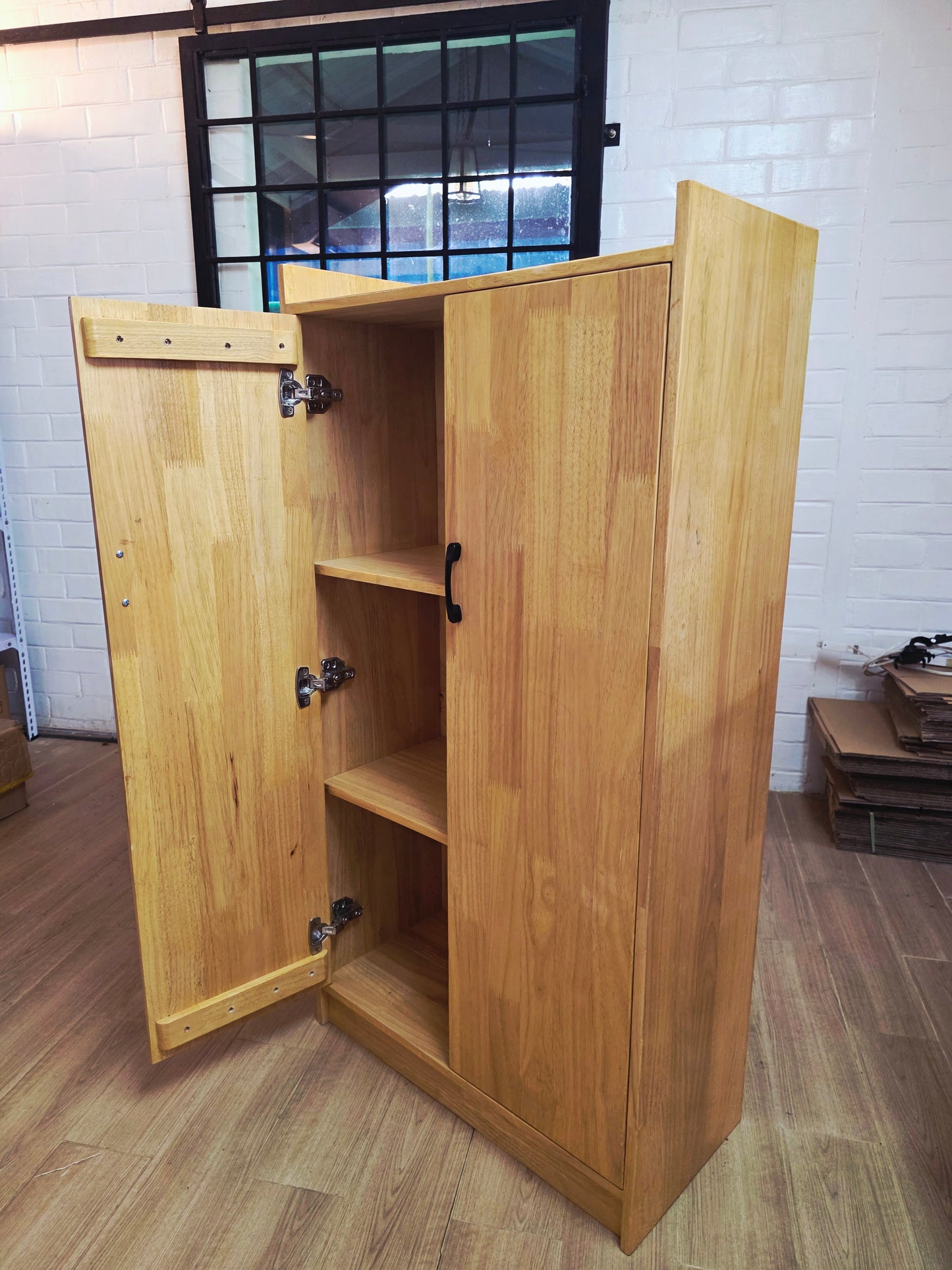 Finger Join - 2x1x4 ft - 3 Layer Rack with Door