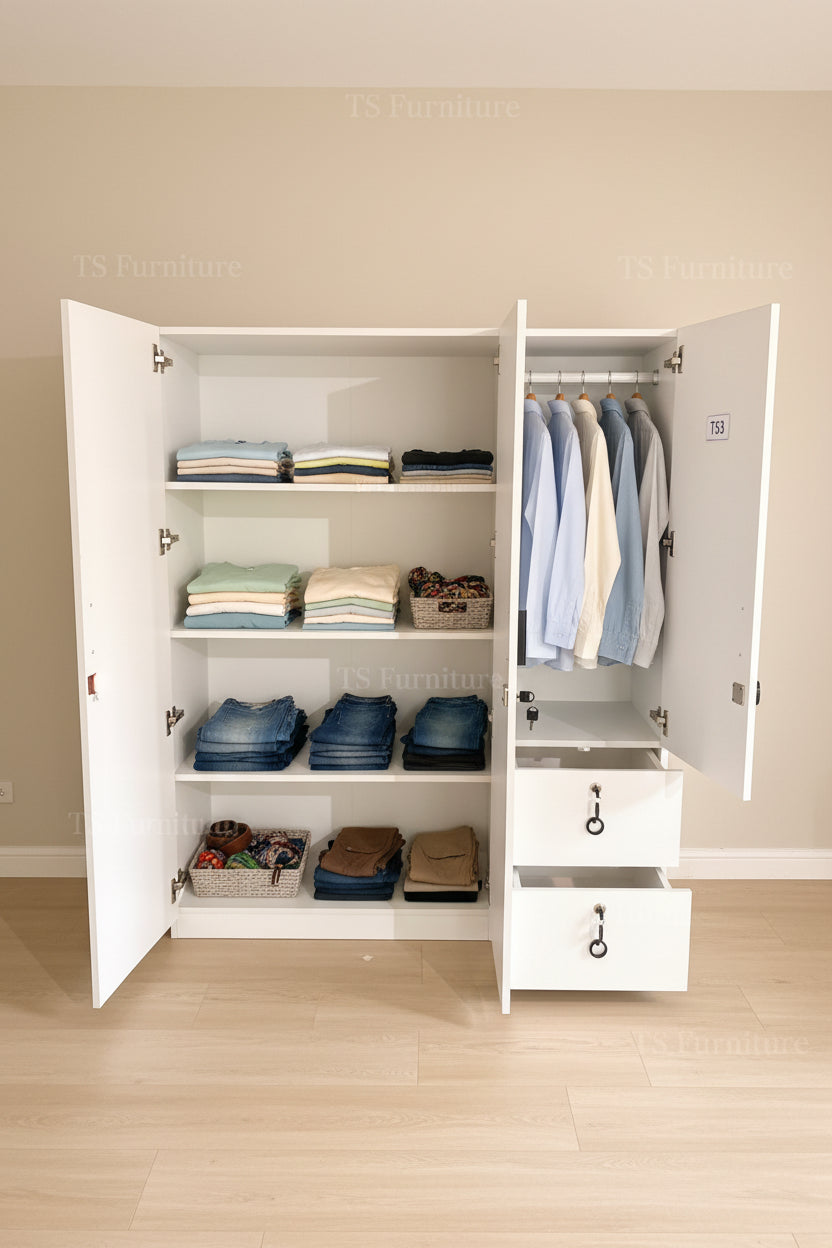 Blockboard Wardrobe 48 x 16 x 72 inches Code No. T53