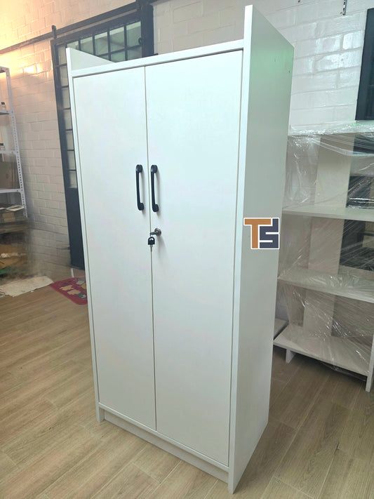 Wardrobe Rubber Blockboard With Door  ( White ) 24 x 14 x 54 Inches