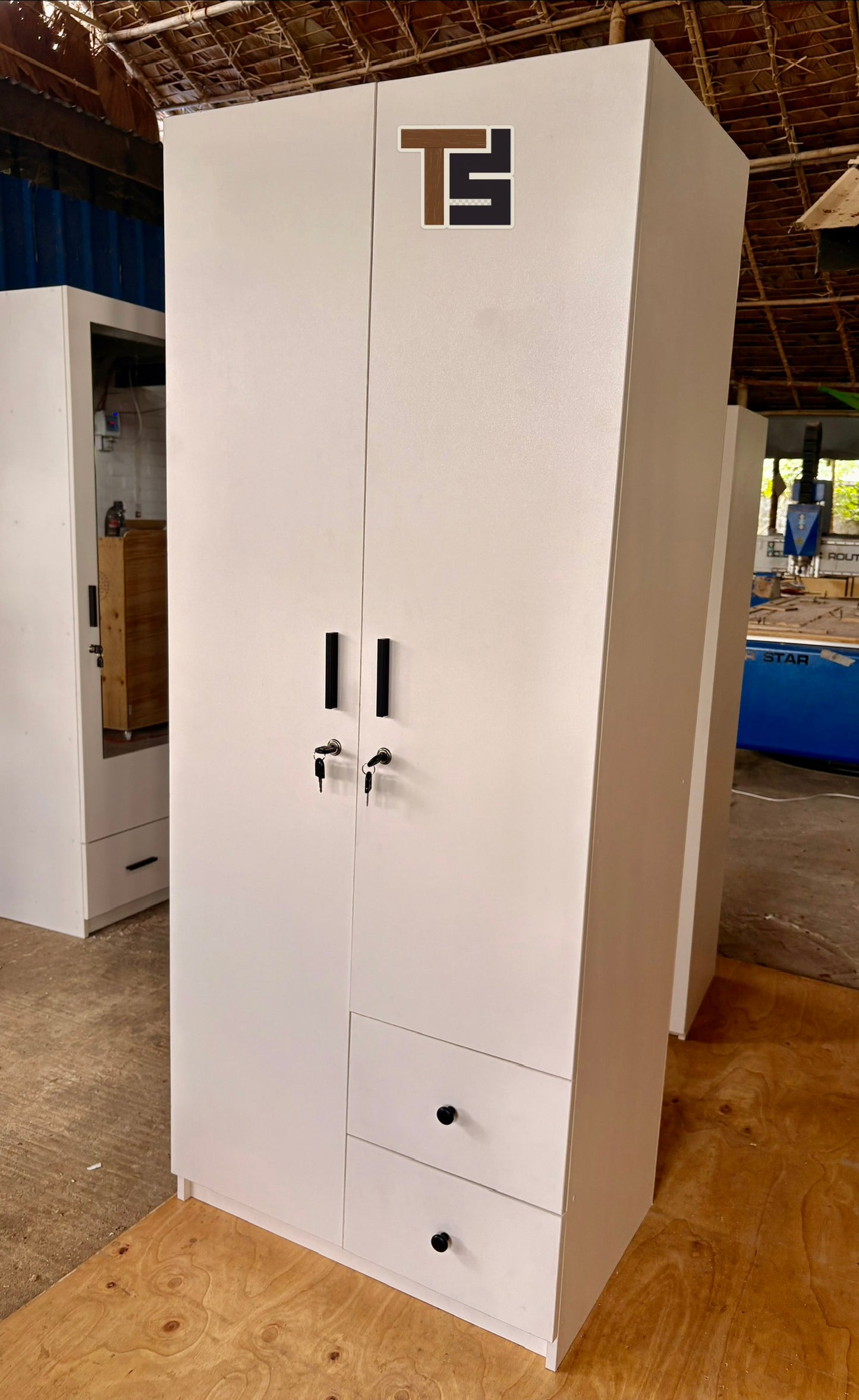 Blockboard Wardrobe 30 x 18 x 72 inches - Code No. 138