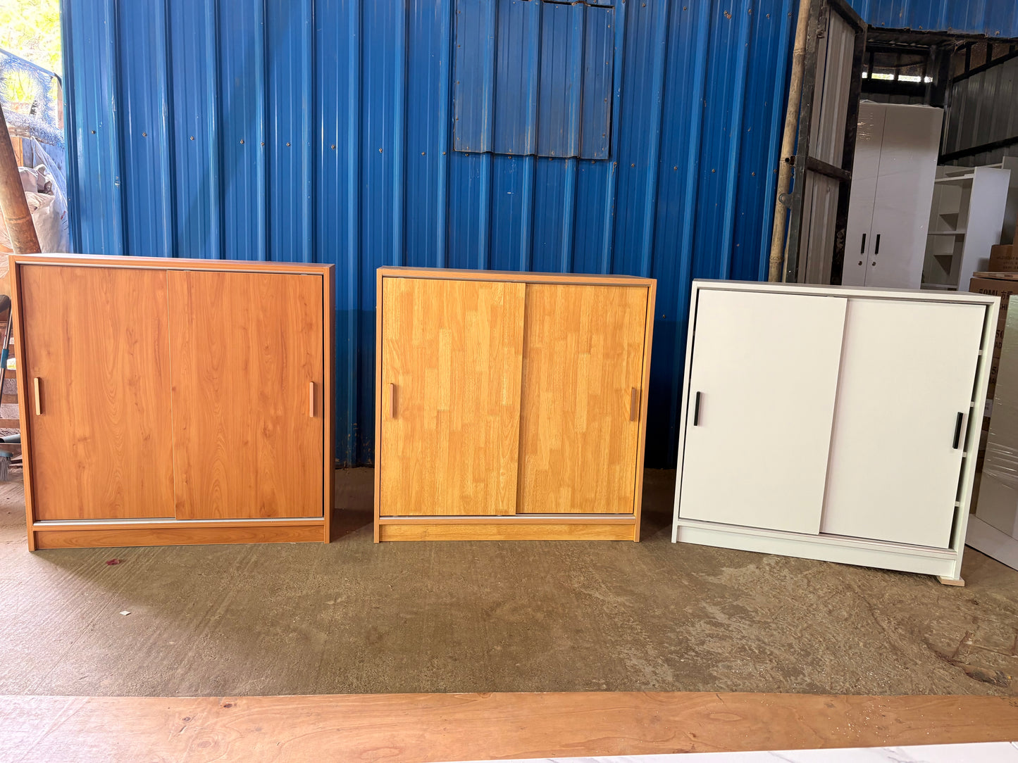 Blockboard Shoe Cabinet with Slide Door , Code No. T140 , T141 , T142