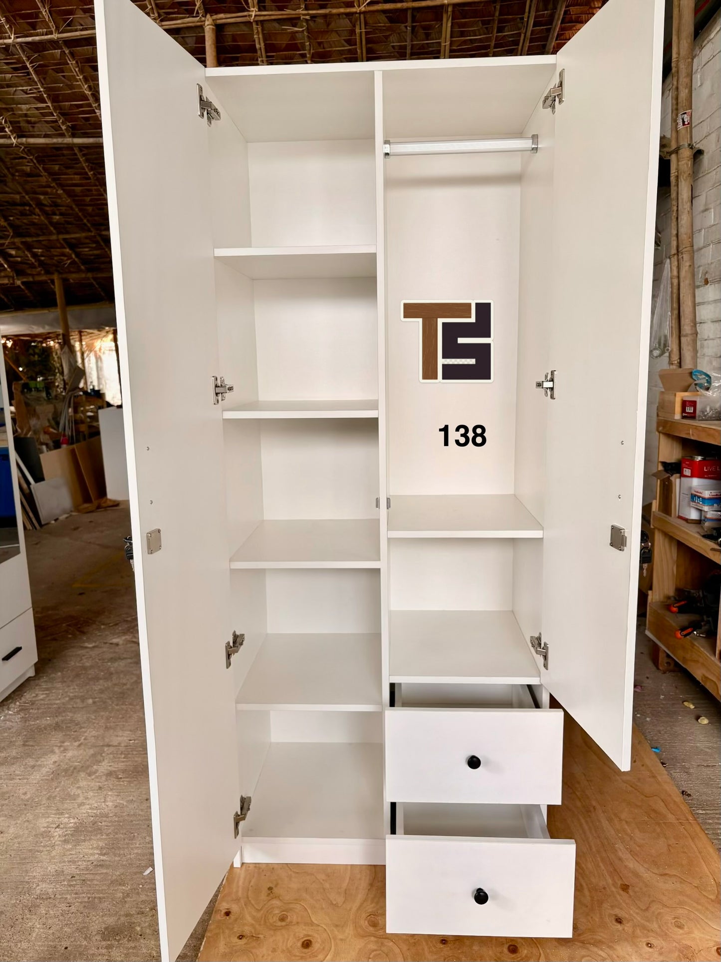 Blockboard Wardrobe 30 x 18 x 72 inches - Code No. 138
