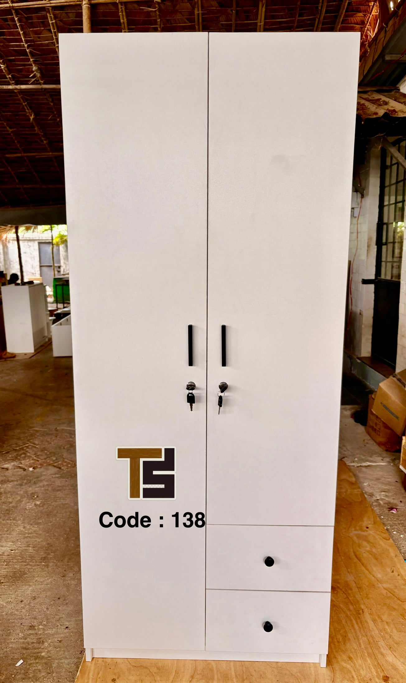 Blockboard Wardrobe 30 x 18 x 72 inches - Code No. 138