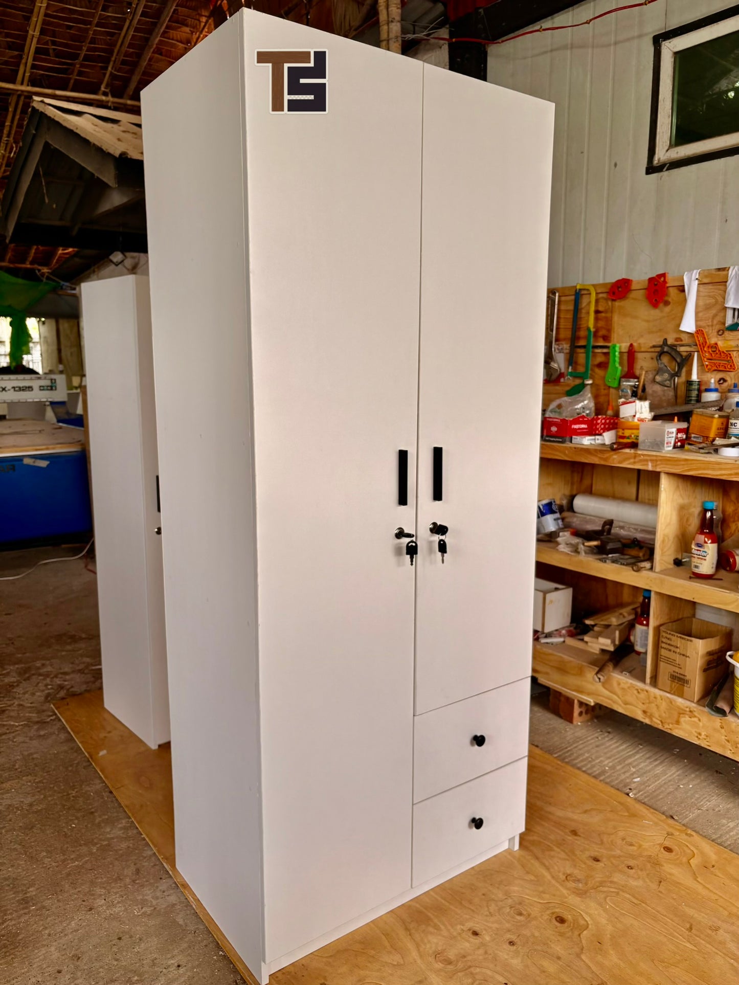 Blockboard Wardrobe 30 x 18 x 72 inches - Code No. 138