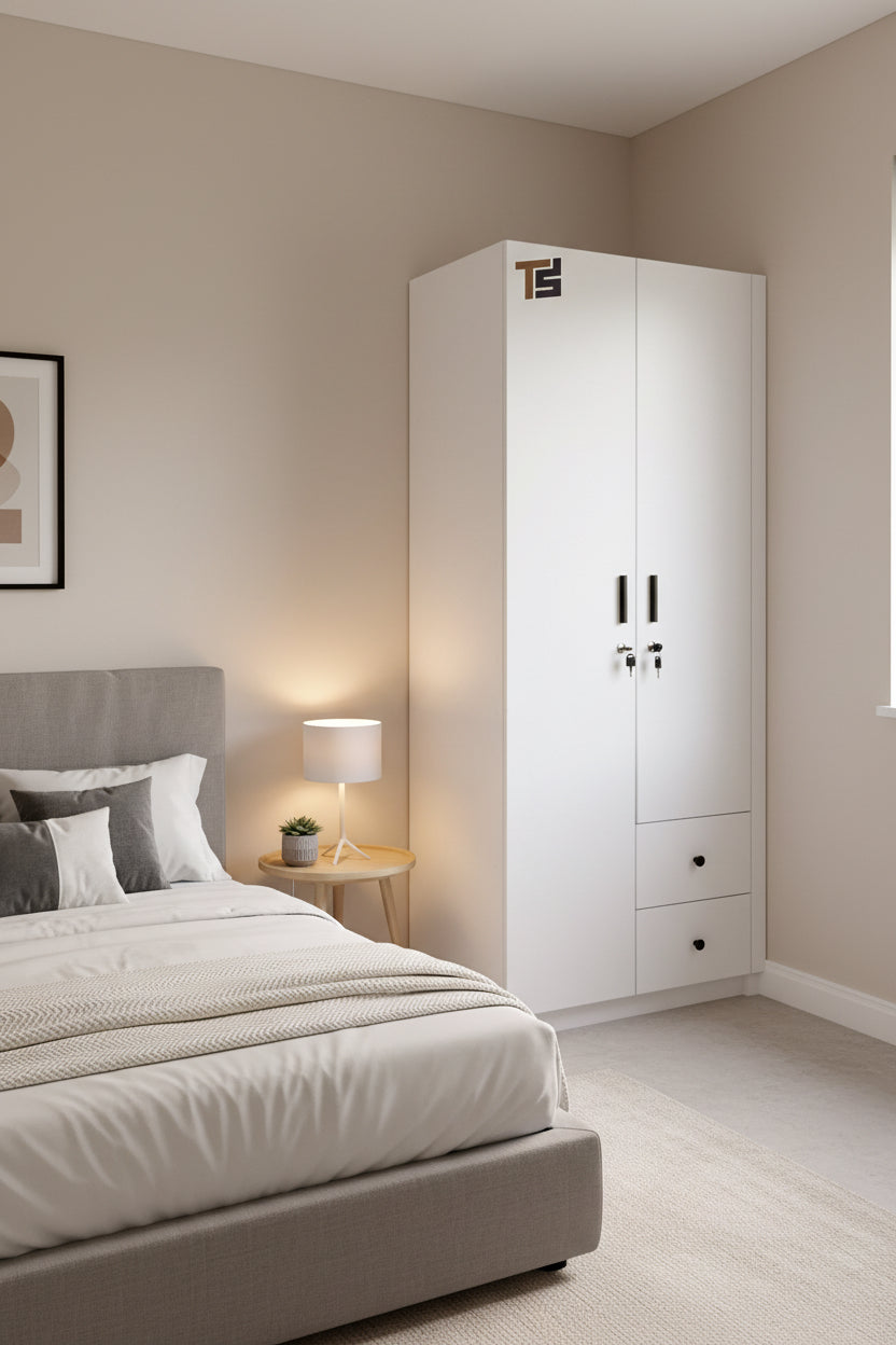 Blockboard Wardrobe 30 x 18 x 72 inches - Code No. 138