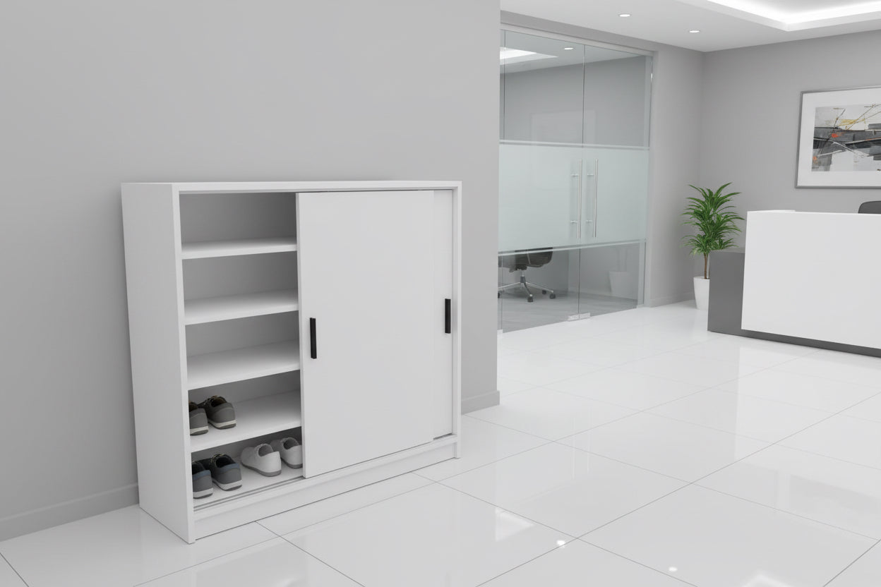 Blockboard Shoe Cabinet with Slide Door , Code No. T140 , T141 , T142