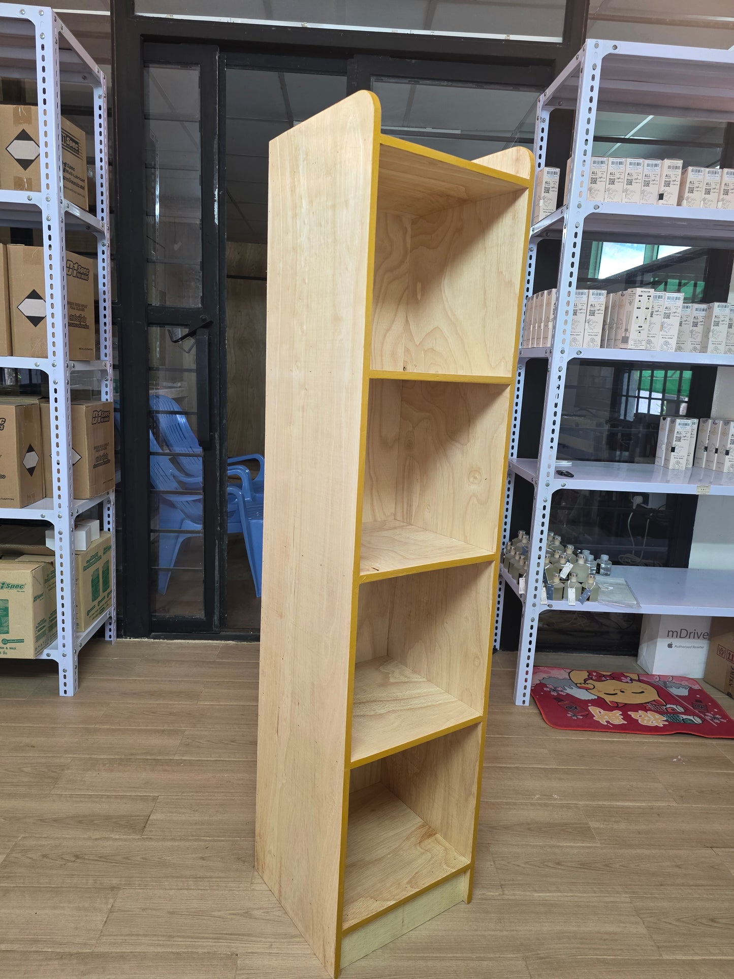 Rubber Wood Rack 1 x 1 x 4.5 ft - 4 Layer