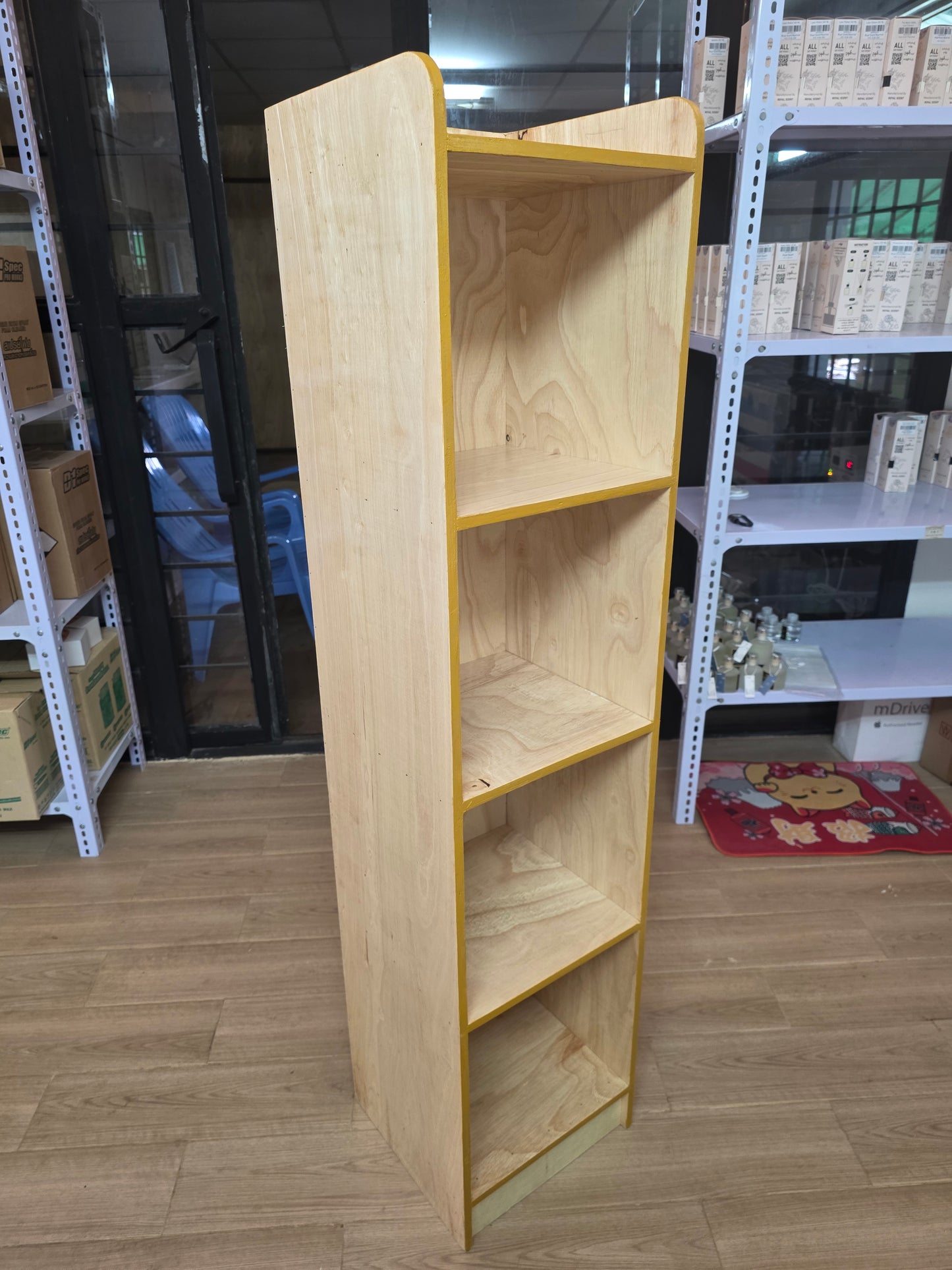 Rubber Wood Rack 1 x 1 x 4.5 ft - 4 Layer